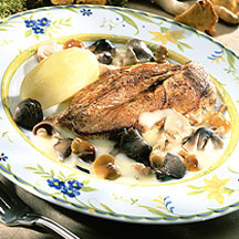 recette Blancs de poulet aux champignons des bois
