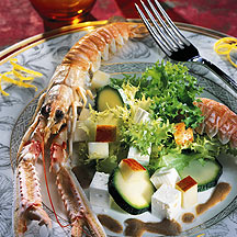 recette Langoustine en salade de pomme