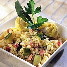 recette Pilaf de blÃ© au bacon