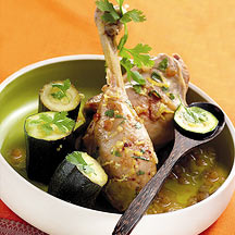 recette Tajine de poulet aux courgettes
